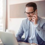 Business man on the phone