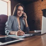 beautiful Business woman on the phone